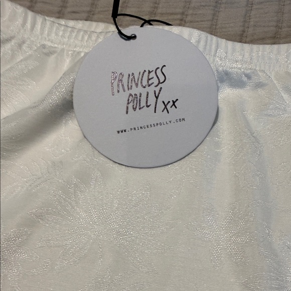 Princess Polly NWT Elegant Cream White  Maxi Skirt Lined w Side Slit 8 see VIDEO - Picture 4 of 7